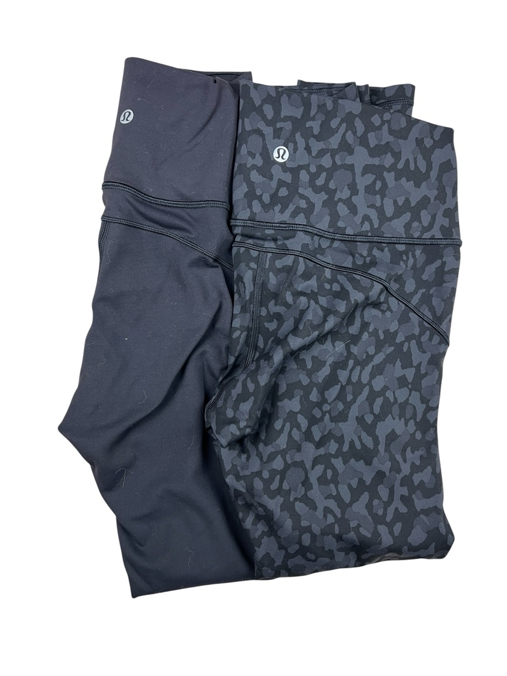 Lululemon In Movement 7/8 Tight Everlux 25" Leggings Size 6‎ Black Camo Lot Of 2